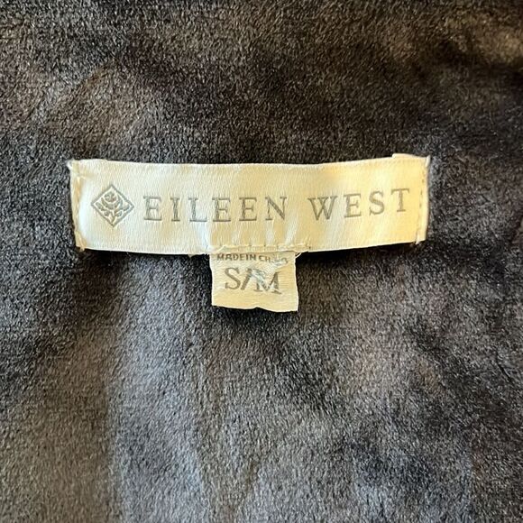 Eileen West Charcoal Grey Lux Velour Short Bed Jacket, S/M! - Picture 11 of 12